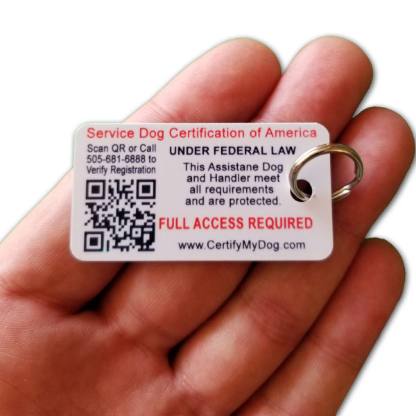 mini service dog id card